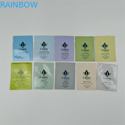 Professionele cosmetische verpakkingszak Max.10 kleuren Platte zak Gratis monsters Pakketten