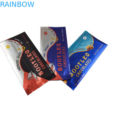 Op maat gedrukte warmteverzegeling Achterkant zijsegel folie zak Achterkant Midden lap zegel Gemakkelijk te scheuren Holografische kussensak