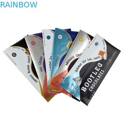 Op maat gedrukte warmteverzegeling Achterkant zijsegel folie zak Achterkant Midden lap zegel Gemakkelijk te scheuren Holografische kussensak