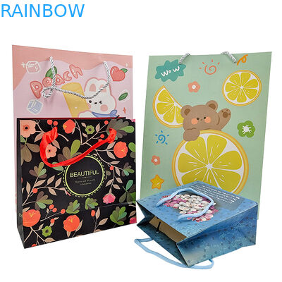 Groothandel Custom Printed Logo Luxury Gift Paper Bag Retail Boutique Shopping Papieren zakken