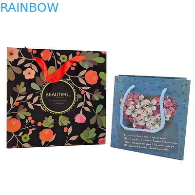 Persoonlijke logo drukken herbruikbare kraftpapierverpakking met handvat kraftpapierverpakking cadeautsack