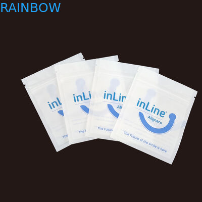 Matte Zwarte Kleine Herbruikbare Ziplock Verpakkingszakken Voor Duidelijke Onzichtbare Aligners Bag Orthodontic Remover Verpakkingszakken