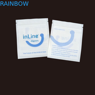 Matte Zwarte Kleine Herbruikbare Ziplock Verpakkingszakken Voor Duidelijke Onzichtbare Aligners Bag Orthodontic Remover Verpakkingszakken