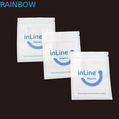 Matte Zwarte Kleine Herbruikbare Ziplock Verpakkingszakken Voor Duidelijke Onzichtbare Aligners Bag Orthodontic Remover Verpakkingszakken