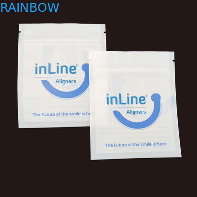 Matte Zwarte Kleine Herbruikbare Ziplock Verpakkingszakken Voor Duidelijke Onzichtbare Aligners Bag Orthodontic Remover Verpakkingszakken