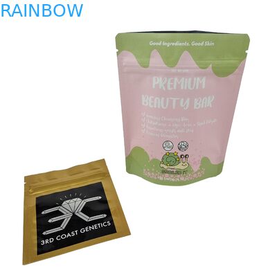 Glanzige afwerking Voorruit Mylar Pouch voor Candy Flower Ziplock Bag geurbestendige Stand Up Pouch