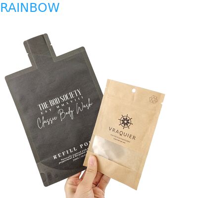 Platte geurdichte metalen folie noten Mylar Heal zegelzakjes zak Frosted Window Textuur met Hang Hole Drie zijde zegelzak