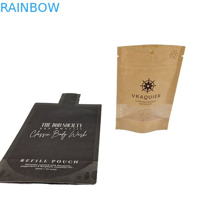 Platte geurdichte metalen folie noten Mylar Heal zegelzakjes zak Frosted Window Textuur met Hang Hole Drie zijde zegelzak