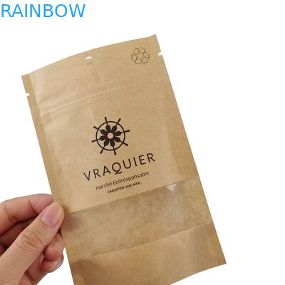 Platte geurdichte metalen folie noten Mylar Heal zegelzakjes zak Frosted Window Textuur met Hang Hole Drie zijde zegelzak