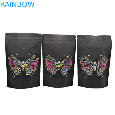 Groothandel Custom Eco Friendly Kraft Paper Packaging Bag met Spot UV hervergrendelbare Mylar Bags voor Spice Protein Powder