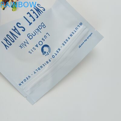 Op maat gelamineerde aluminiumfolie Zip Lock Bag Stand Up Pouch Matt Rode verpakkingszak met geurbestendige rits voor koffie