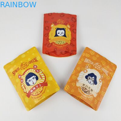 Groothandel Custom Logo Staande zakken Geurbestendige voedselverpakking Doypack Zipper Plastic zakken met venster