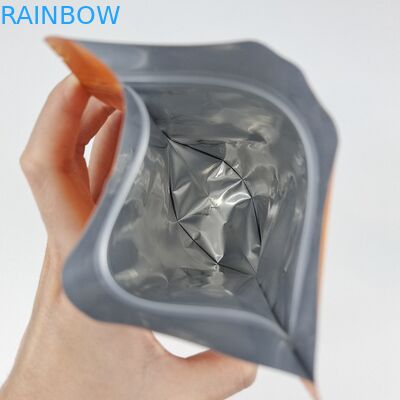 Groothandel Custom Logo Staande zakken Geurbestendige voedselverpakking Doypack Zipper Plastic zakken met venster