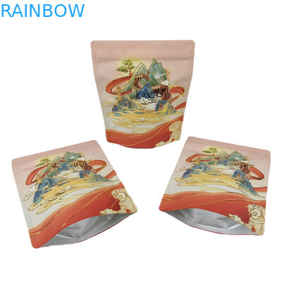 Custom Stand Up Bag met rits voor voedsel Aluminiumfolie Soft Touch Mylar Bag voor droog fruit Snack Candy