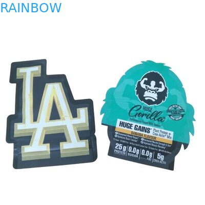 Op maat gedrukte matte soft touch tas 3.5g Mylar tassen Digitaal gedrukt holografisch gesneden Mylar Ziplock Bag