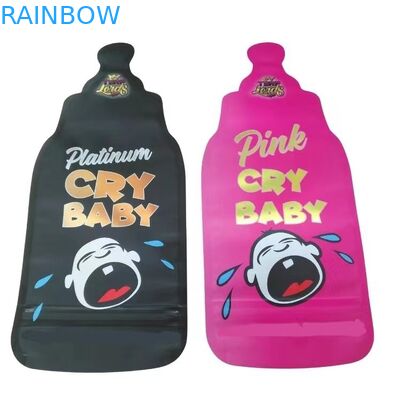 Op maat gedrukt 3,5 g Mylar Tassen Die Cut Onregelmatige Tassen Met Ziplock Cirkel Mylar Soft Touch Plastic Food Candy Bags