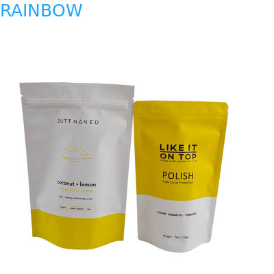 Matte gedrukte hervergrendelbare verpakkingszak met rits slot plastic badzout lichaam scrub staan zak met rits