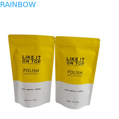 Matte gedrukte hervergrendelbare verpakkingszak met rits slot plastic badzout lichaam scrub staan zak met rits