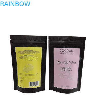 Op maat gedrukte aluminiumfolie badzout specerijen koffie voedsel verpakking rits slot staan zak plastic mylar zakken voor zeep