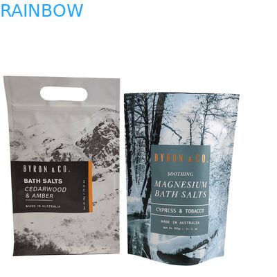 Custom Logo Printing Ziplock Pouch Body Scrub Zeep Badbom Verpakking Aluminium Folie Pouch Plastic Zipper Badzoutzakken