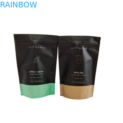 Custom Logo Printing Ziplock Pouch Body Scrub Zeep Badbom Verpakking Aluminium Folie Pouch Plastic Zipper Badzoutzakken