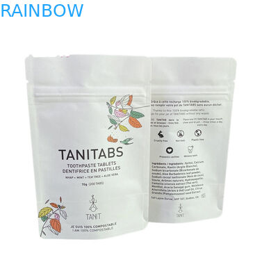 Gepersonaliseerde waterdichte biologisch afbreekbare Pla Kraft Paper Ziplock Bag Zipper Bag Stand Up Pouch