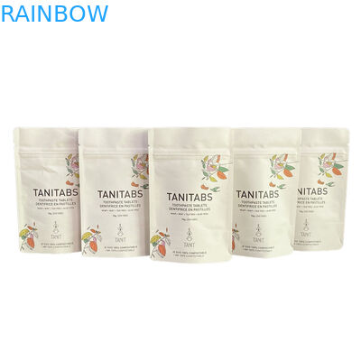 Gepersonaliseerde waterdichte biologisch afbreekbare Pla Kraft Paper Ziplock Bag Zipper Bag Stand Up Pouch