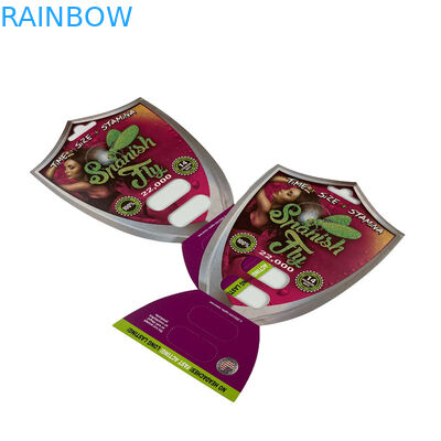 3D sekspil Blister kaart verpakking voor 1/2 capsule ventriculaire 3D kaart display dozen