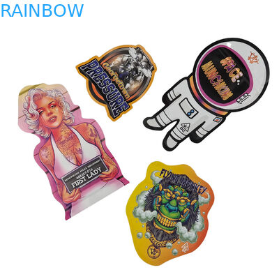 Custom Ziplock Speciaal gevormde plastic kinderbestendige geurbestendige snoepzakken Mylar Pack 3.5g 7g Custom Shape Mylar Bags