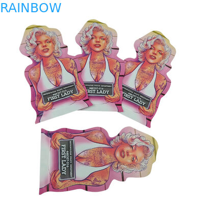 Op maat gemaakte afdruk Mini Mylar Bag 1g 3.5g 7g 14g 28g Champignon Kinderwacht Geurvast Soft Touch Cali Pack Mylar Bag