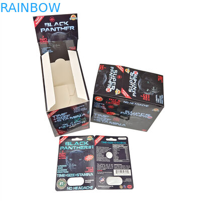 Groothandel Neushoorn Honing Gedrukt Goud Geheim Wonderen Honing 3d Paper Card Display Box Honing Sakjes Verpakking