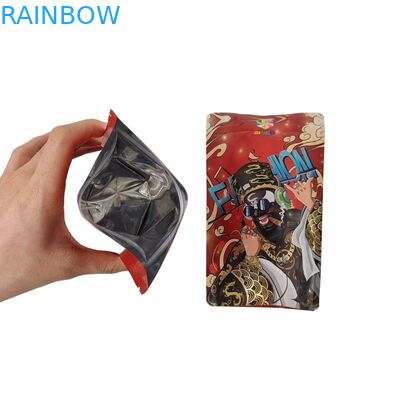 Food Grade Plastic Bag Gusseted Verpakking Met Doorzichtige Voorruit Vergrendelbare Vierkante Ziplock Flat Bottom Mylar Pouch