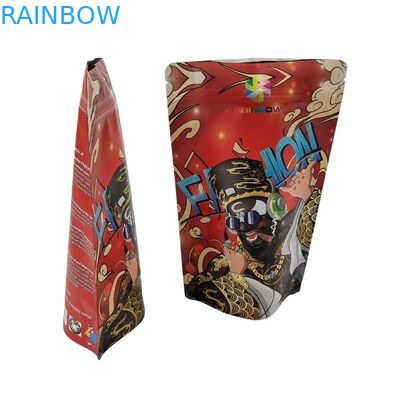 Food Grade Plastic Bag Gusseted Verpakking Met Doorzichtige Voorruit Vergrendelbare Vierkante Ziplock Flat Bottom Mylar Pouch