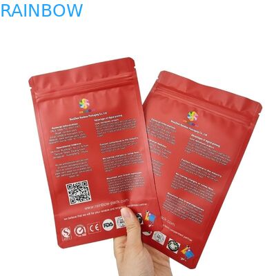 Food Grade Plastic Bag Gusseted Verpakking Met Doorzichtige Voorruit Vergrendelbare Vierkante Ziplock Flat Bottom Mylar Pouch