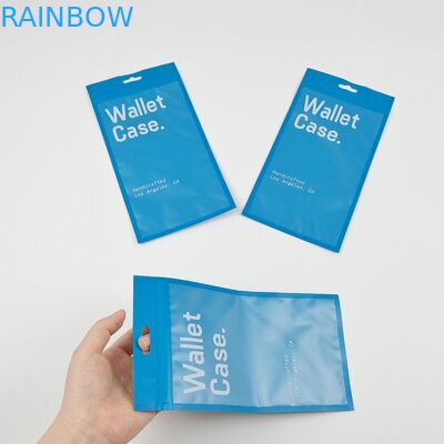 Driezijdige afdichting Zipper Flat Wallet Case Telefoon Case Plastic Packaging Bags