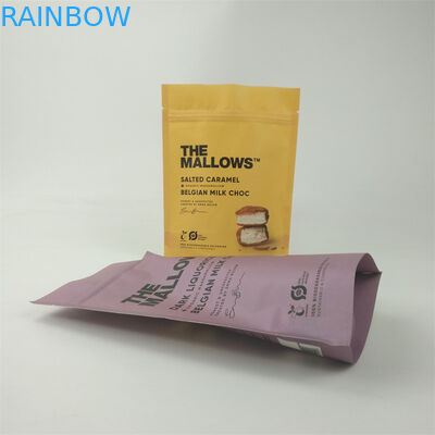 Op maat gedrukte biologisch afbreekbare kraft papieren zakken voedselkwaliteit stand-up zip slot verpakkingszak