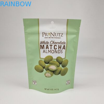 Custom Matte Stand Up Pouch Laminated Black Foil Food Packaging Zipper Bag met helder raam voor rundvlees