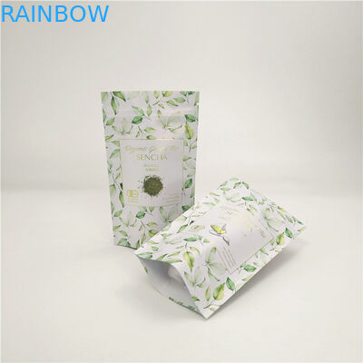 co vriendelijk 3 zijden warmteverzegelde kraft papieren zak recycle zwart logo gedrukt kleine 5 gram papieren zakjes