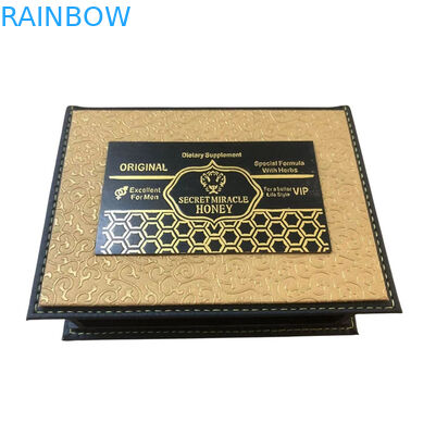 Custom Printed Logo Luxury VITAMAX Extreme Honing Eetbare Verpakkingspapier Dozen En Zakken Voor Honing Vloeistof Leeg Pakket