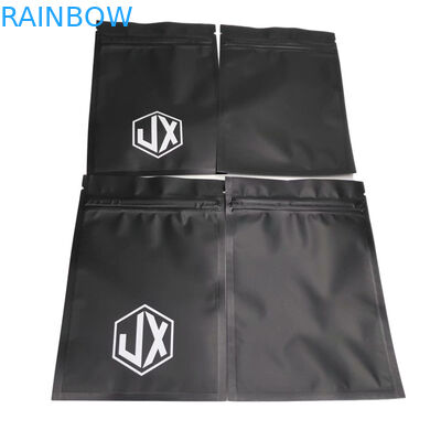 Matte zwarte driezijdige afdichting kabel USB plastic verpakkingszakken met rits