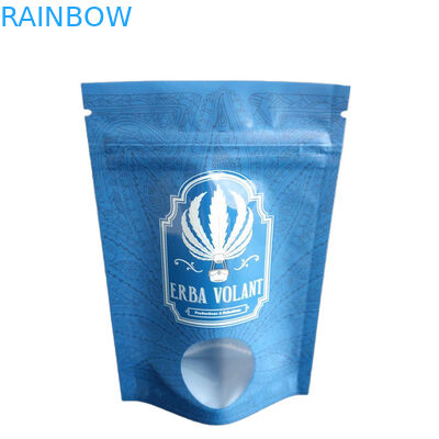 Geurbestendige zak UV-glanzend raam 3.5g CBD bloemenverpakkingszakken met rits