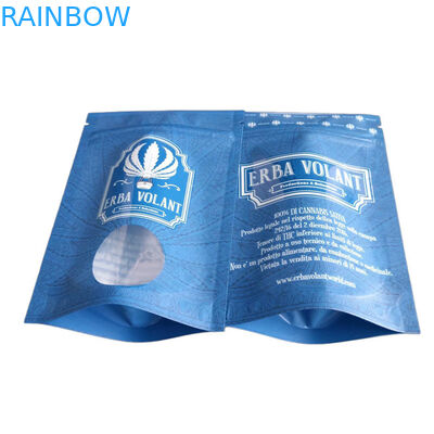 Geurbestendige zak UV-glanzend raam 3.5g CBD bloemenverpakkingszakken met rits