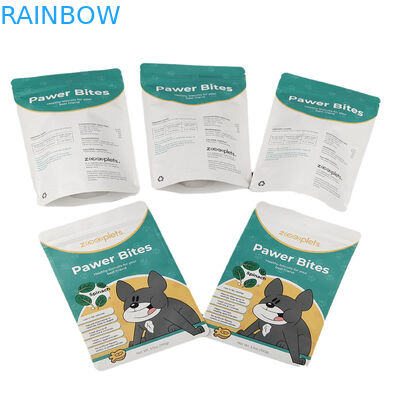 Groothandel Groothandel Custom Stand Up Herverzegelbare Mylar Bags Digitaal Druk Kraft Papier Pouch voor huisdier hond Kattenvoer