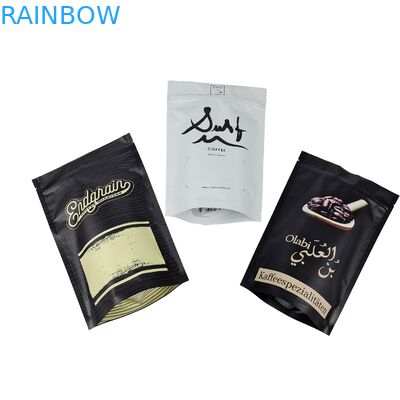 Custom Logo Plastic Stand Up Bags met ontgasventiel 100g 250g Koffiebonen Plastic Packaging Bags