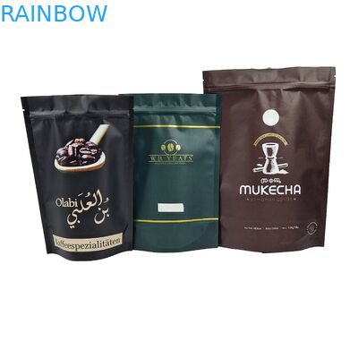 OEM Custom Printed Coffee Bags Plastic Packaging Bags Stand Up Coffee Bags Met Hervergrendelbare Zipper