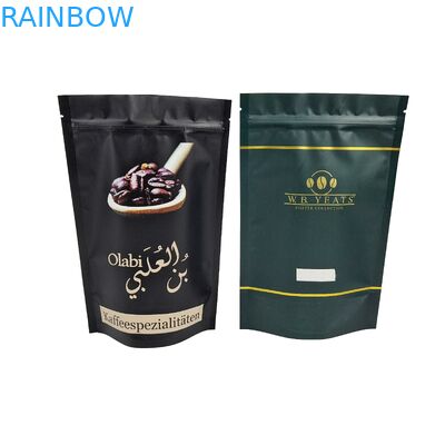 Geurige Koffiebonen Custom Logo Digitaal Gedrukt Doypack Duidelijk Druk Stand Up Bag Koffiebonen Bag
