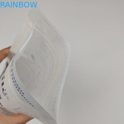 Gratis monster recyclebaar Doypack Zipper Kraft papieren zakken aangepaste theezakken Ziplock witte stand-up pouch