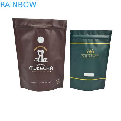 Op maat gemaakte gedrukte vochtbestendige aluminiumfolie Mylar verpakking Ziplock zakken voor cacao koffie