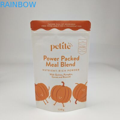 Fabriek Groothandel Biologisch afbreekbare voedselverpakkingszak Stand Up Pouch Geurbestendige Zip Lock Kraft papier Aluminium folie zakken