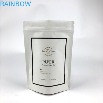 Hervergrendelbare opstaande zakken met aangepast logo voor gedroogde theezakverpakking